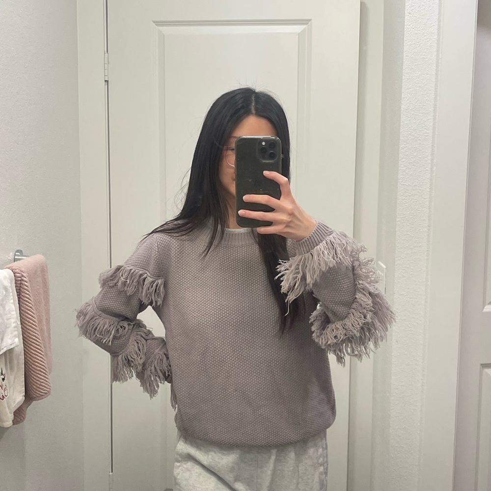 Fringe Dolman Sleeve Sweater